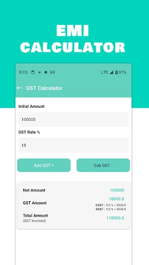 Easy EMI Loan Calculator Screenshot 1
