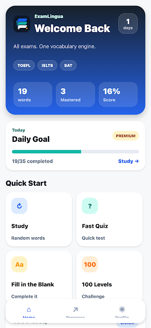 Exam Lingua: IELTS & TOEFL Screenshot 0