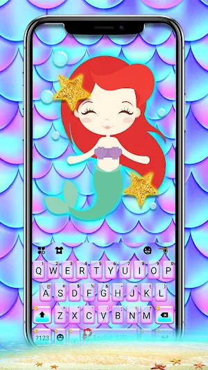 Laser Pretty Mermaid Keyboard Theme Screenshot 0