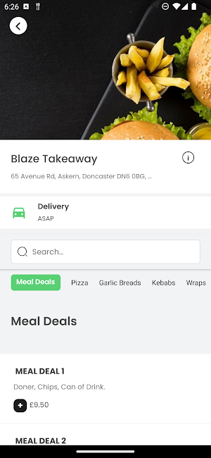 Blaze Takeaway Screenshot 1