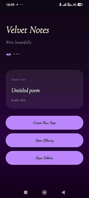 Velvet Notes Luxury Journal Screenshot 0