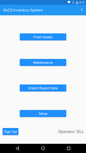 SACS Inventory Screenshot 1