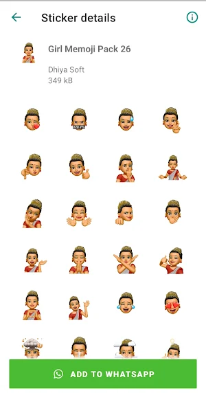 Girl Memoji for WA Screenshot 3