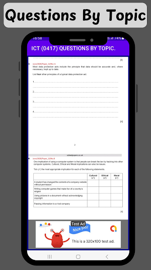 ICT (0417) Questions by Topic Screenshot 2
