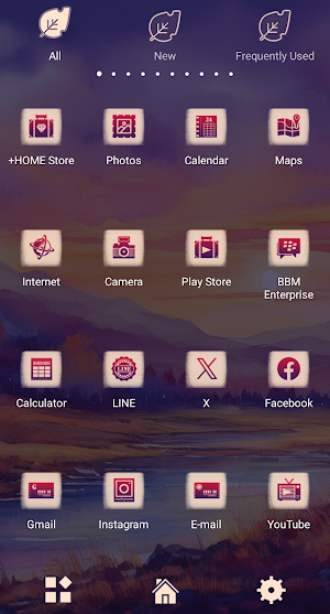Fall Sunset Theme +HOME Screenshot 2