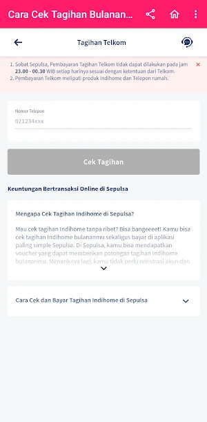 Cek Tagihan Indihome Wifi Screenshot 1