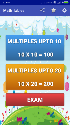 Maths Multiplication Tables Screenshot 0