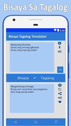 Bisaya to Tagalog Translator Screenshot 2