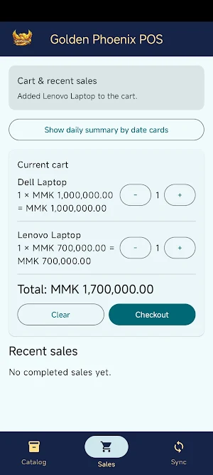 GoldenPhoenixPOS Screenshot 2