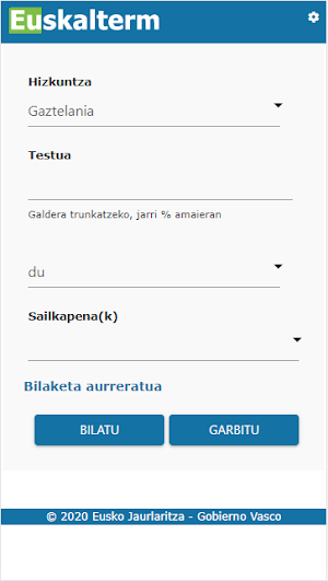 EUSKALTERM Screenshot 1