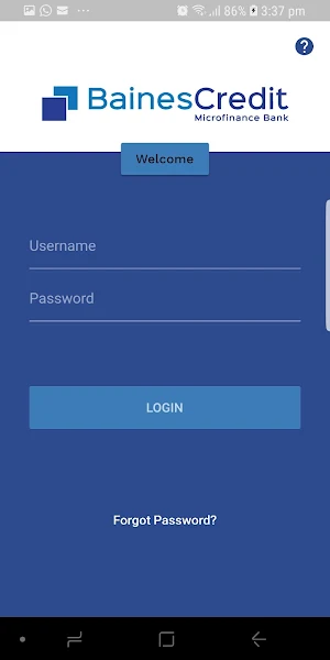 BAINES CREDIT MOBILE BANKING Screenshot 1