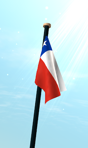 Chile Flag 3D Free Wallpaper Screenshot 2