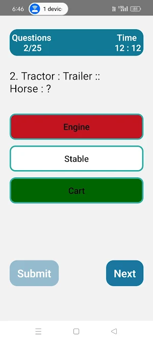 Analogy Quiz Screenshot 2