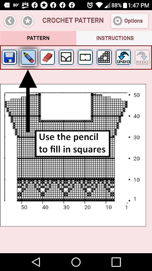 Filet Crochet Top Pattern Creator Screenshot 2