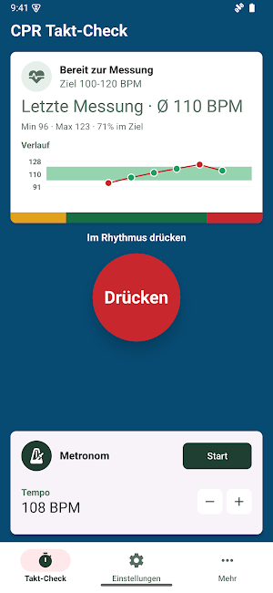 CPR Takt-Check Screenshot 2