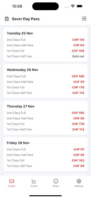 Day Pass Tracker Screenshot 1