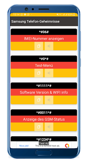 USSD-Codes Deutschland Screenshot 2