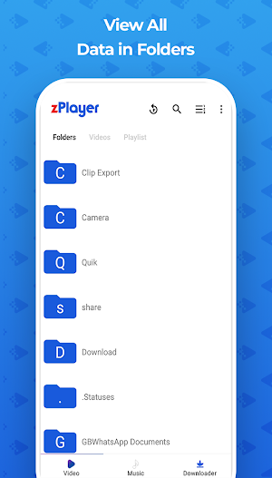 zPlayer: Video & Music Player  HD Video Downloader Screenshot 0