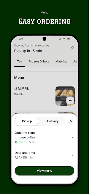 inhouse coffee Screenshot 2