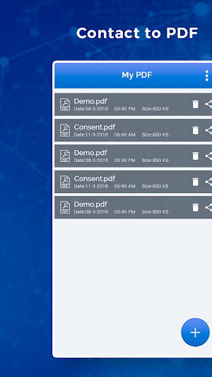 Contacts To PDF - Phone Contacts PDF Export Screenshot 0