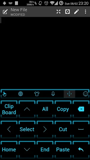 Keyboard Theme Neon 2 Cyan Screenshot 3