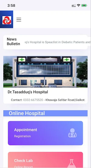 Dr Tasadduq Hospital Screenshot 0