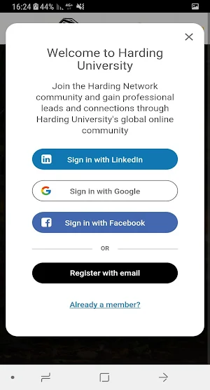 Harding Alumni Screenshot 1
