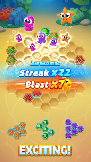 Gold Fish Hexa Blast! screenshot 2