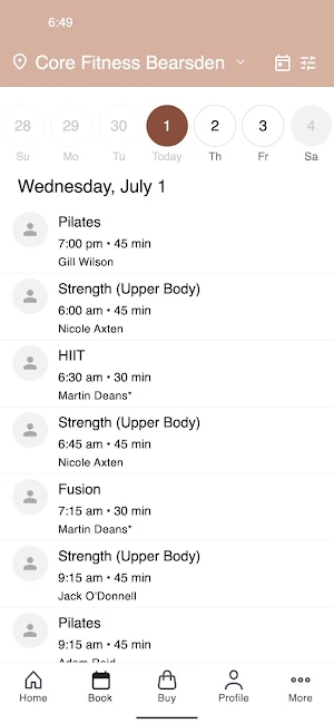 CORE Fitness & Pilates Screenshot 1
