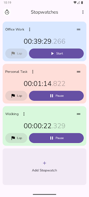 Stopwatches Screenshot 0
