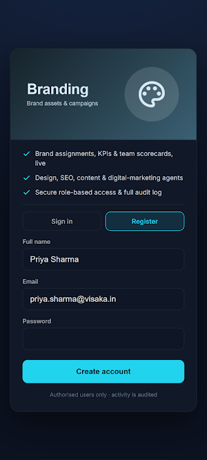 Visaka Branding Screenshot 1