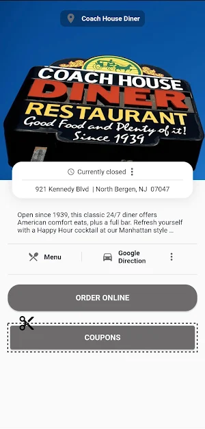 Coach House Diner Screenshot 1