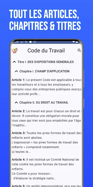 Code du travail de la RDC Screenshot 1