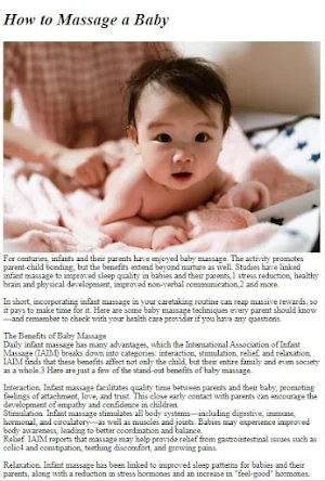 Baby Massage Tutorial Screenshot 1