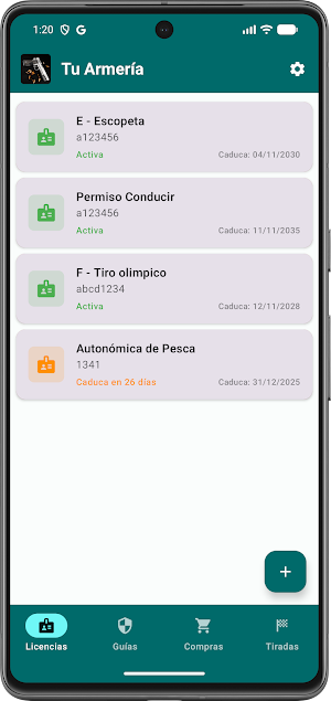My Armory: Spain Gun Manager Screenshot 1