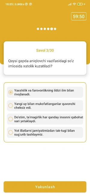 Ona Tili Adabiyotdan Testlar Screenshot 0