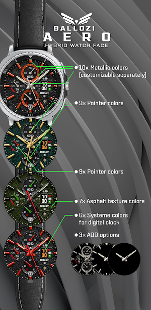 Ballozi AERO Hybrid Watch Face Screenshot 2