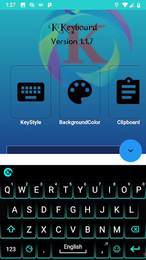 K Keyboard Neon Green Theme Screenshot 0