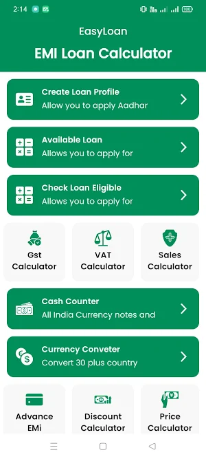 EasyLoan - EMI Loan Calculator Screenshot 1