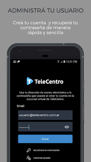 TeleCentro Sucursal Virtual Screenshot 2