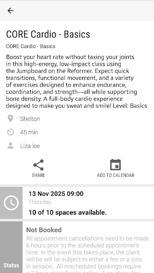 Core Pilates CT Screenshot 3
