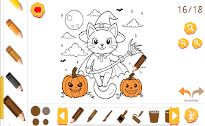 Halloween Fill Coloring Game Screenshot 2