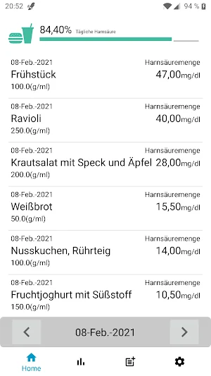Gout Purine Diary Screenshot 0