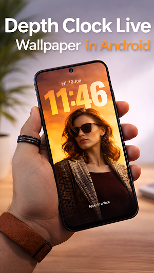 Depth Wallpaper & Clock – Live Screenshot 1