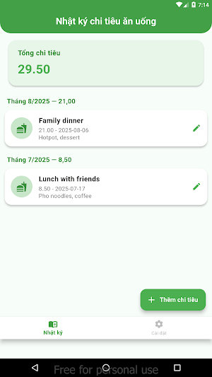 Meal Expense Diary screenshot 6