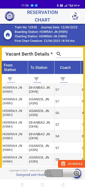Train Seat Availability App Screenshot 1