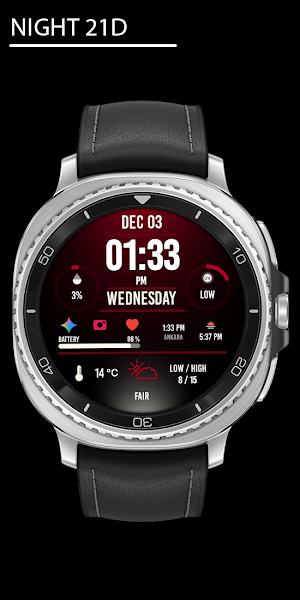 Night 21D - Digital Watch Face Screenshot 0