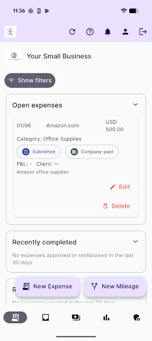 ExpenseLab: Small Biz Expenses Screenshot 1