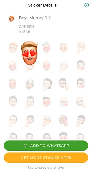 Boys Memoji Stickers for WA Screenshot 3