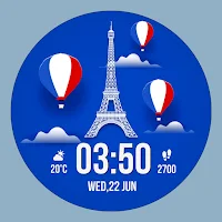 France Flag Theme Watch Face